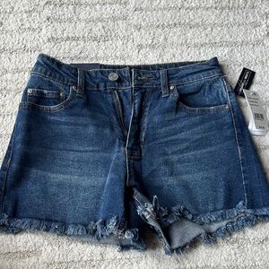 Indigo Rein Dark Blue Jean Shorts